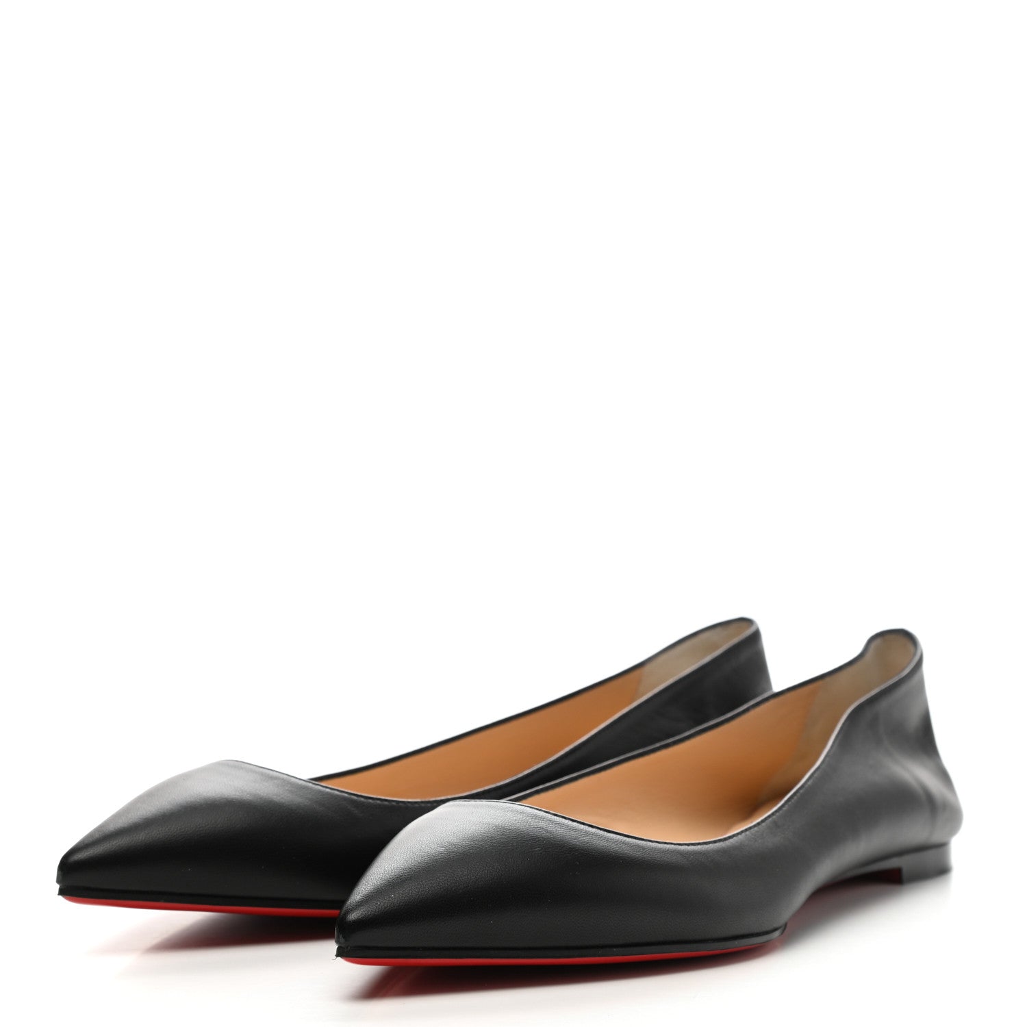 Christian Louboutin Shiny Nappa Ballalla Flats 37.5 Black 3 of 8