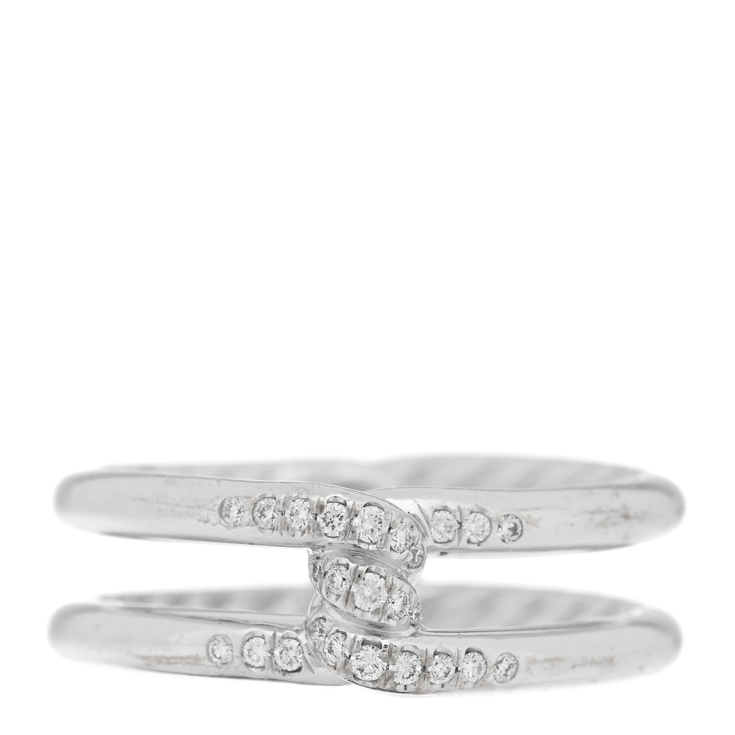 18K White Gold Diamond 6.5mm Continuance Band Ring 54 7