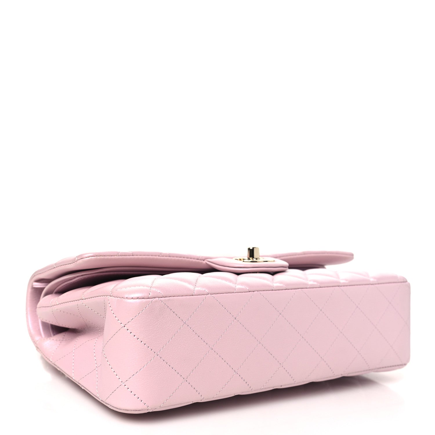 Chanel Iridescent Calfskin Quilted Medium Double Flap Light Pink 4 of 10