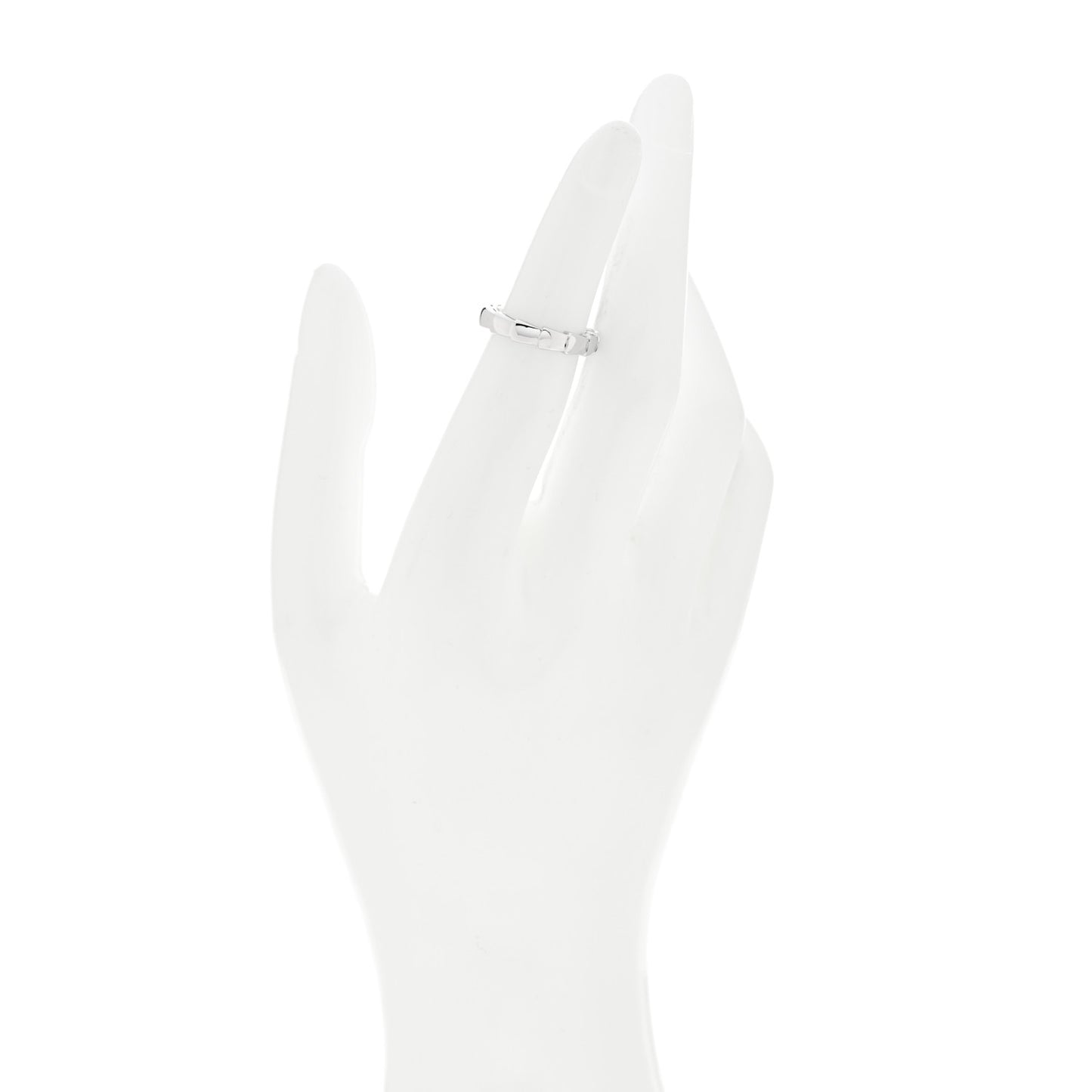 18K White Gold Serpenti Viper Band Ring 47 4.25