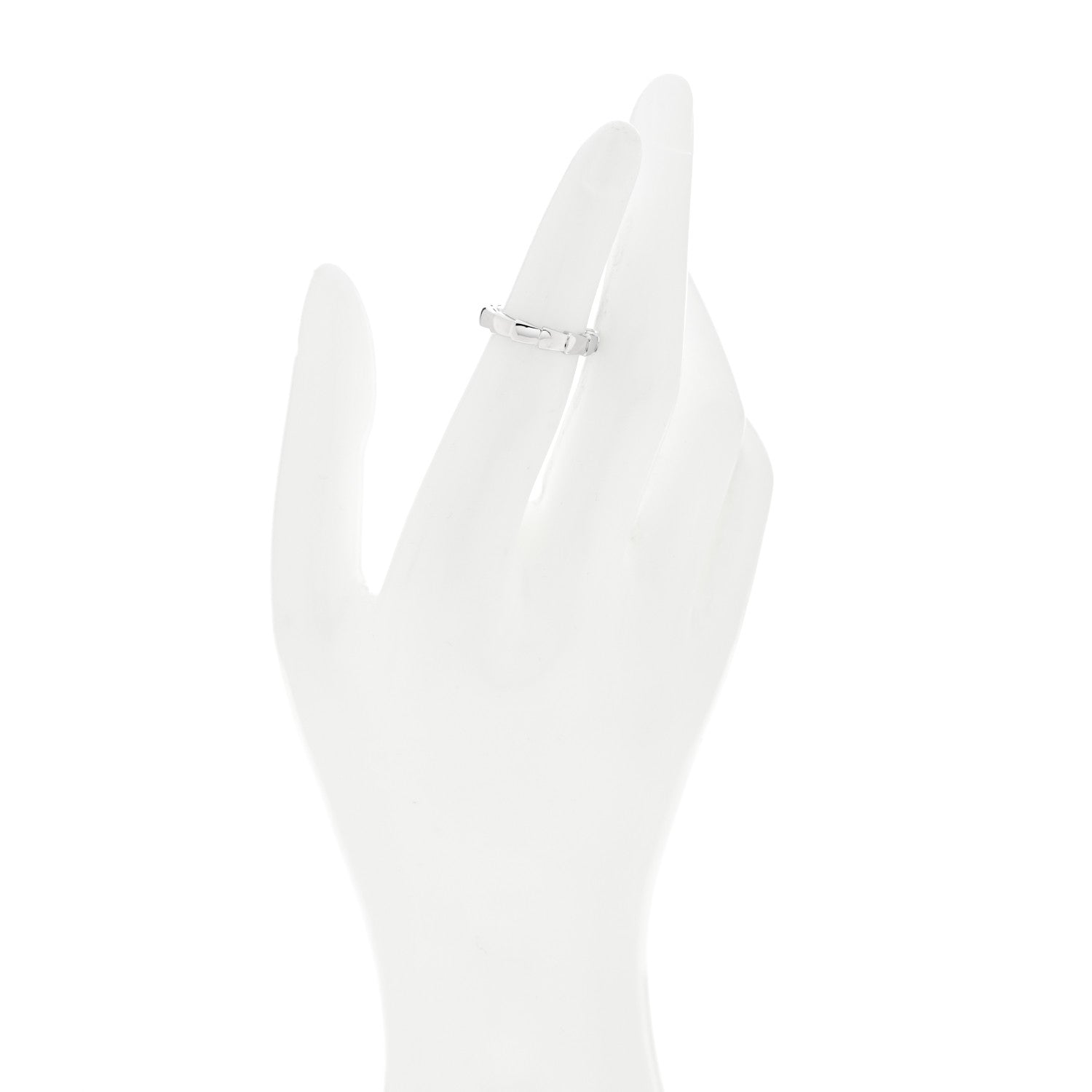 Bulgari 18K White Gold Serpenti Viper Band Ring 47 4.25 2 of 7