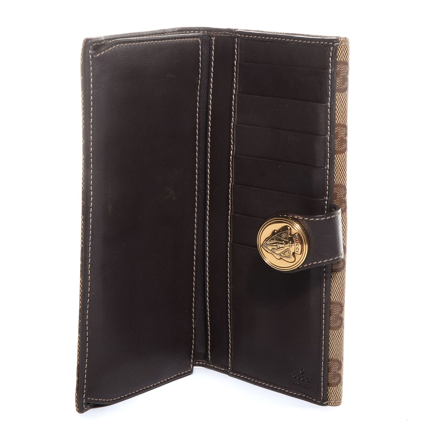 Crystal Monogram Hysteria Continental Wallet Brown
