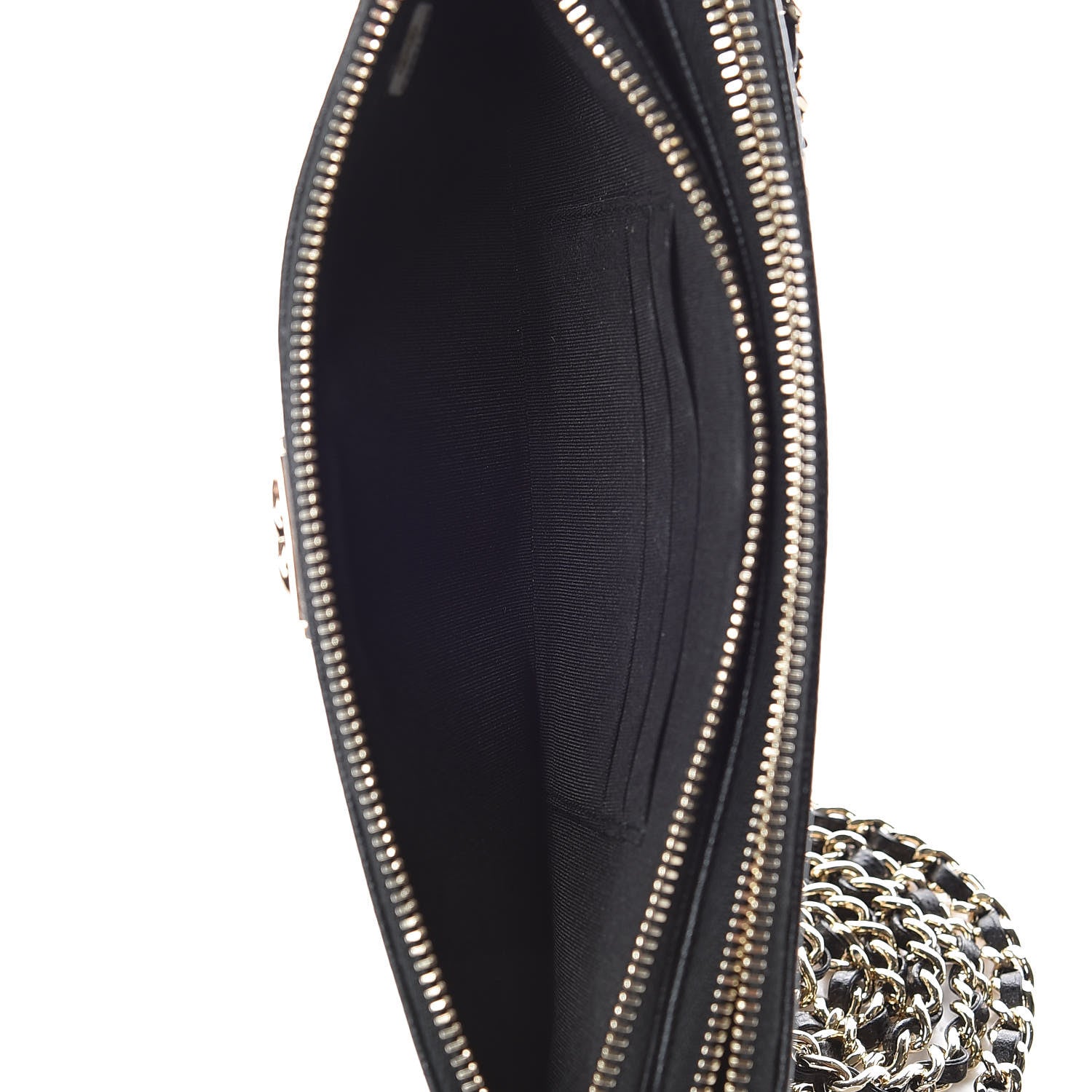 Chanel Caviar Quilted Small Boy Clutch With Chain Black 7 of 13
