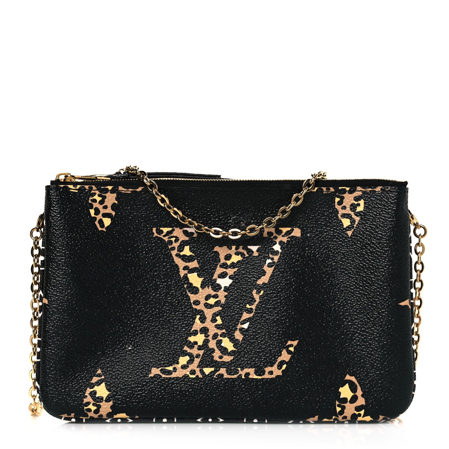 Monogram Giant Jungle Pochette Double Zip Black
