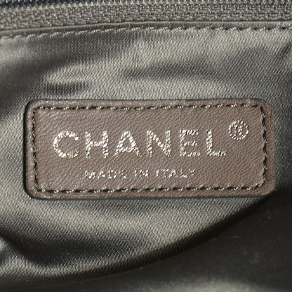 Chanel Calfskin Modern Chain Rhodoid East West Tote Black 6 of 7
