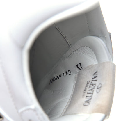 Valentino Garavani Calfskin Rockstud Untitled Open Sneakers 37 White 8 of 8