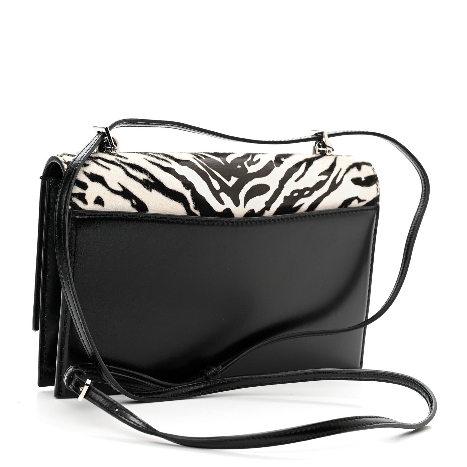 Saint Laurent Calfskin Pony Hair Small Babylone Black White 4 of 12