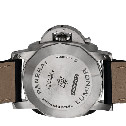 Panerai Stainless Steel Alligator 44mm Luminor Marina Automatic Watch Blue PAM01313 4 of 5