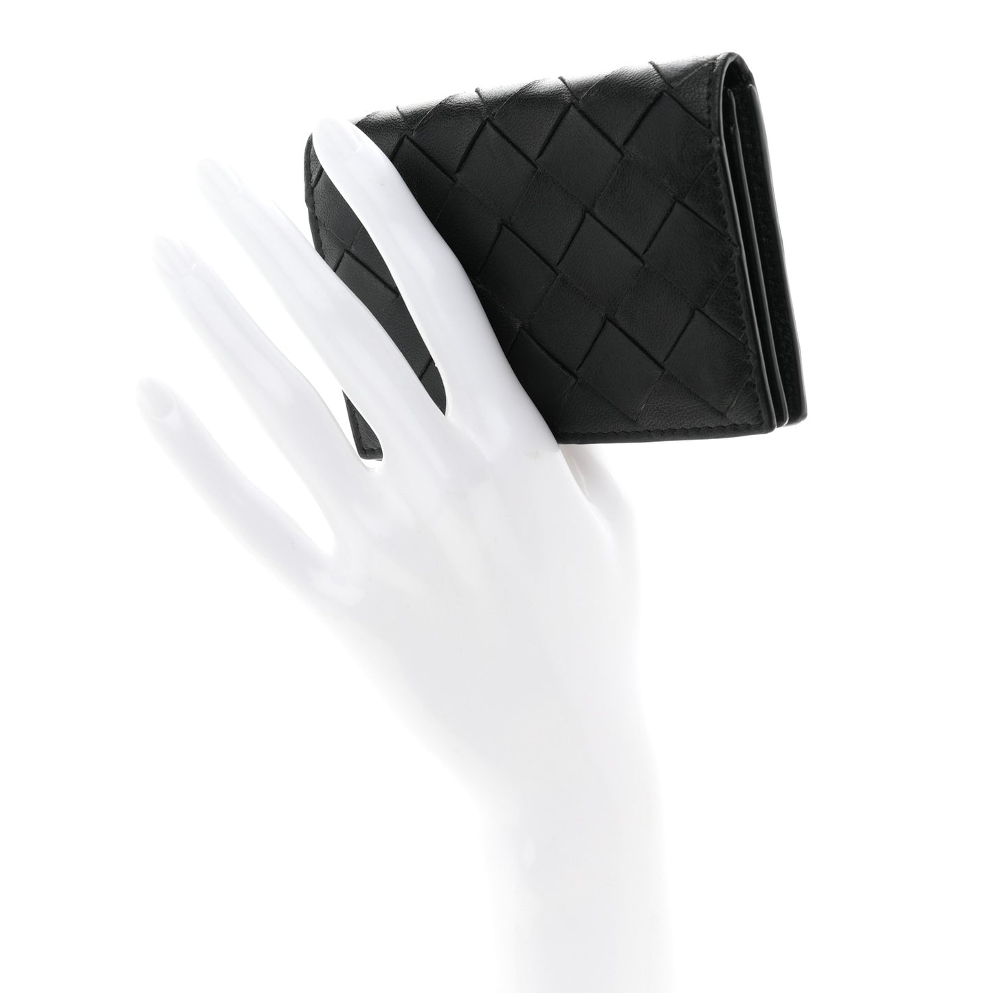 Nappa Intrecciato Card Holder Black