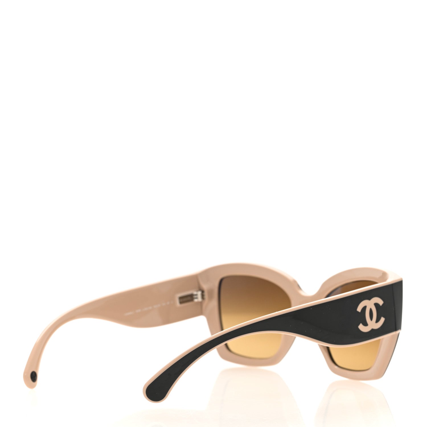 Chanel Nylon Butterfly Polarized Sunglasses 6058 Black Beige 3 of 7