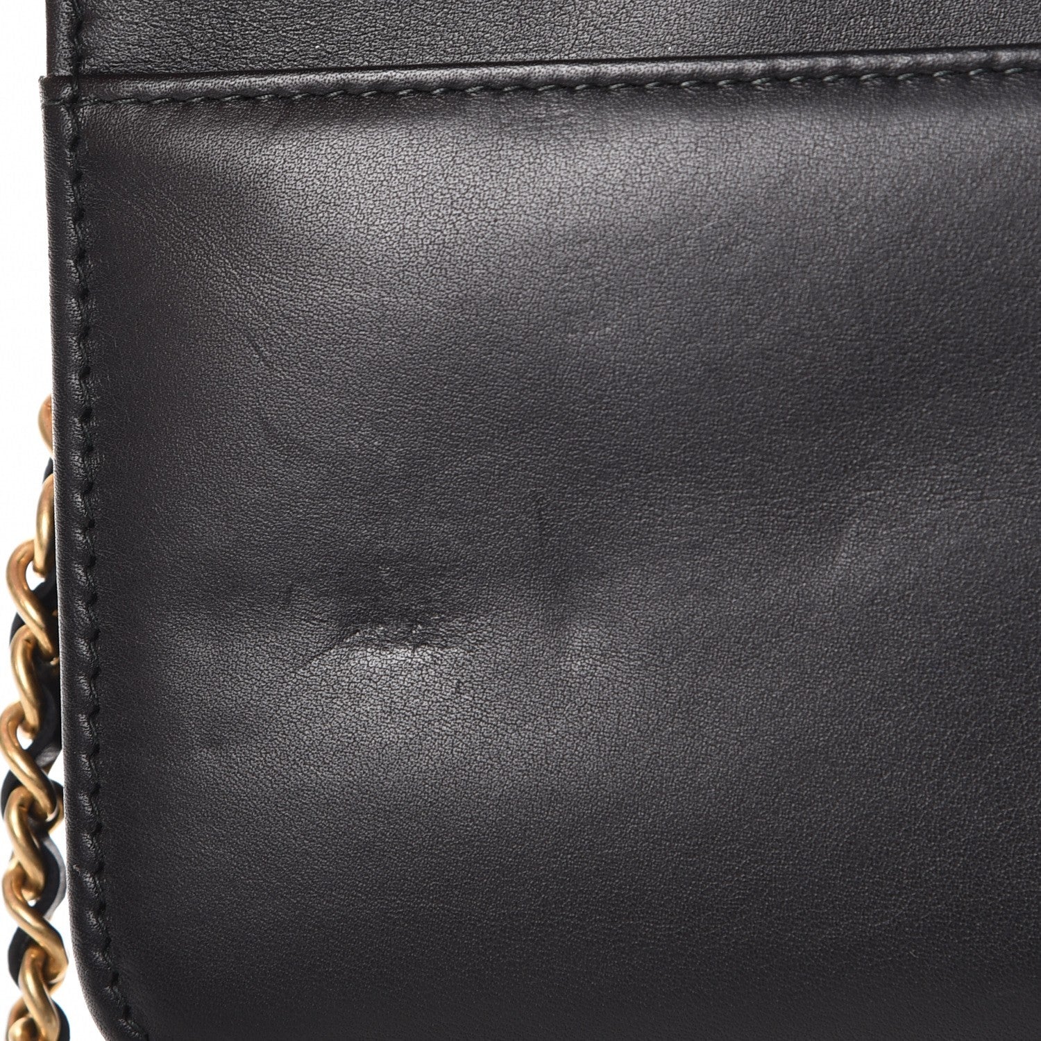 Chanel Calfskin Caviar Chevron Quilted Mixed Boy Wallet On Chain WOC Black 10 of 10