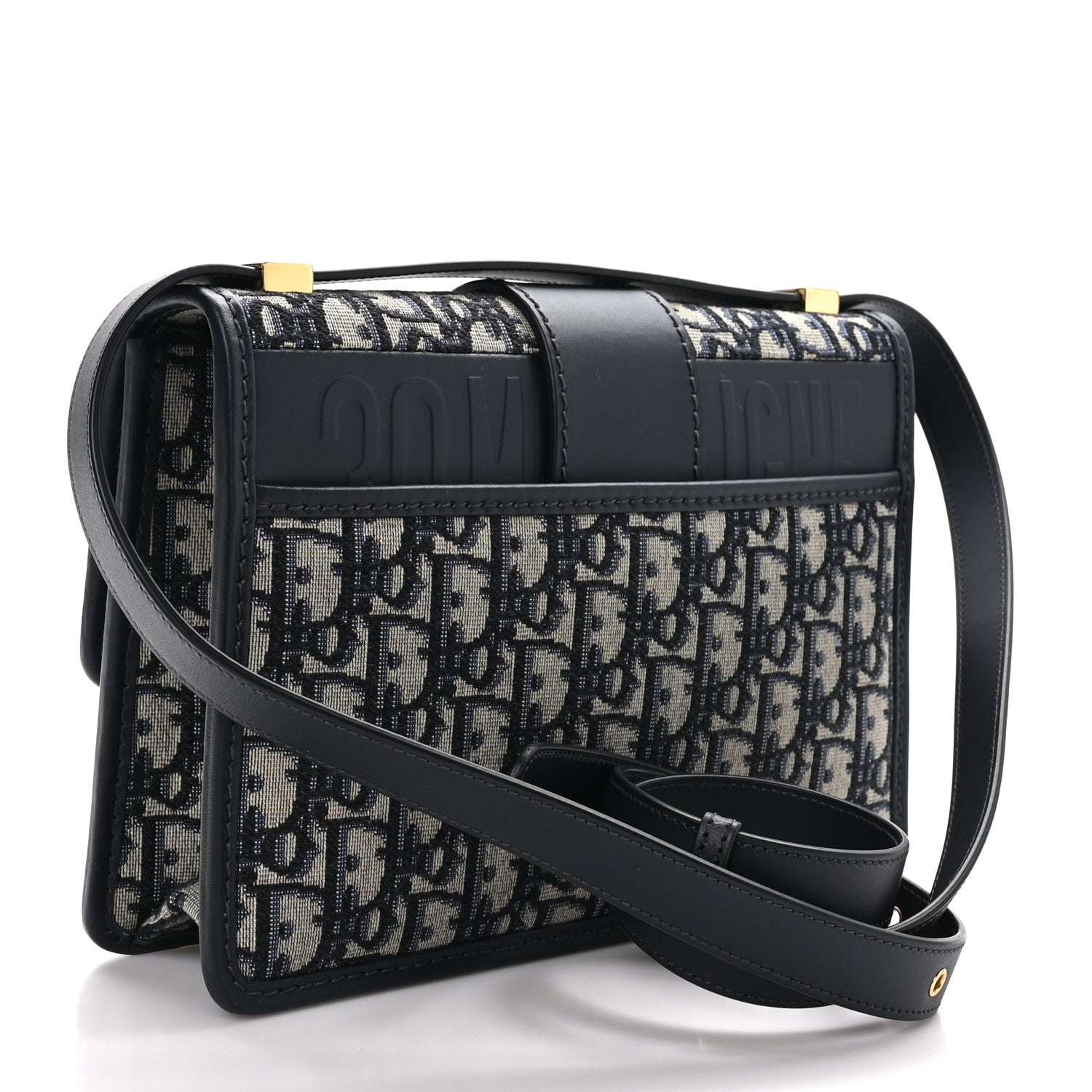 Christian Dior Oblique 30 Montaigne Flap Bag Blue 3 of 9