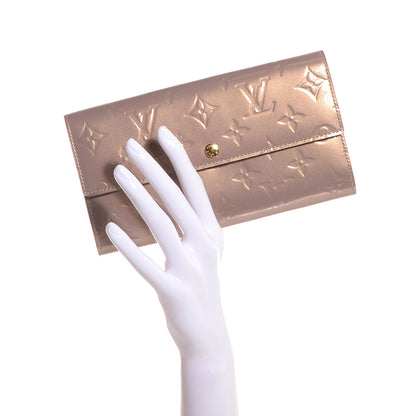 Louis Vuitton Vernis Sarah Wallet Beige Poudre 2 of 8