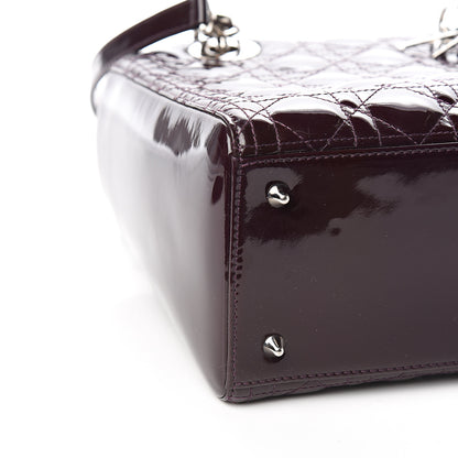 Christian Dior Patent Cannage Medium Lady Dior Purple 7 of 9