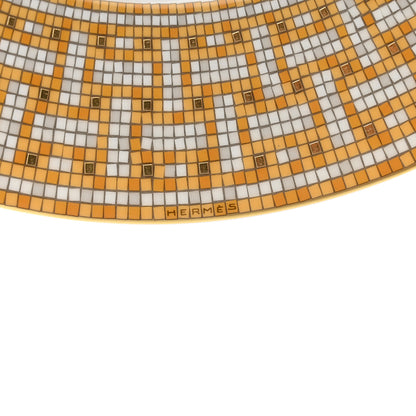 Hermes Porcelain Mosaique Au 24 Gold Dinner Plate Set of 2 5 of 5