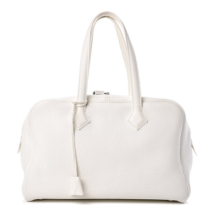 Hermes Taurillon Clemence Victoria II 35 White 1 of 19
