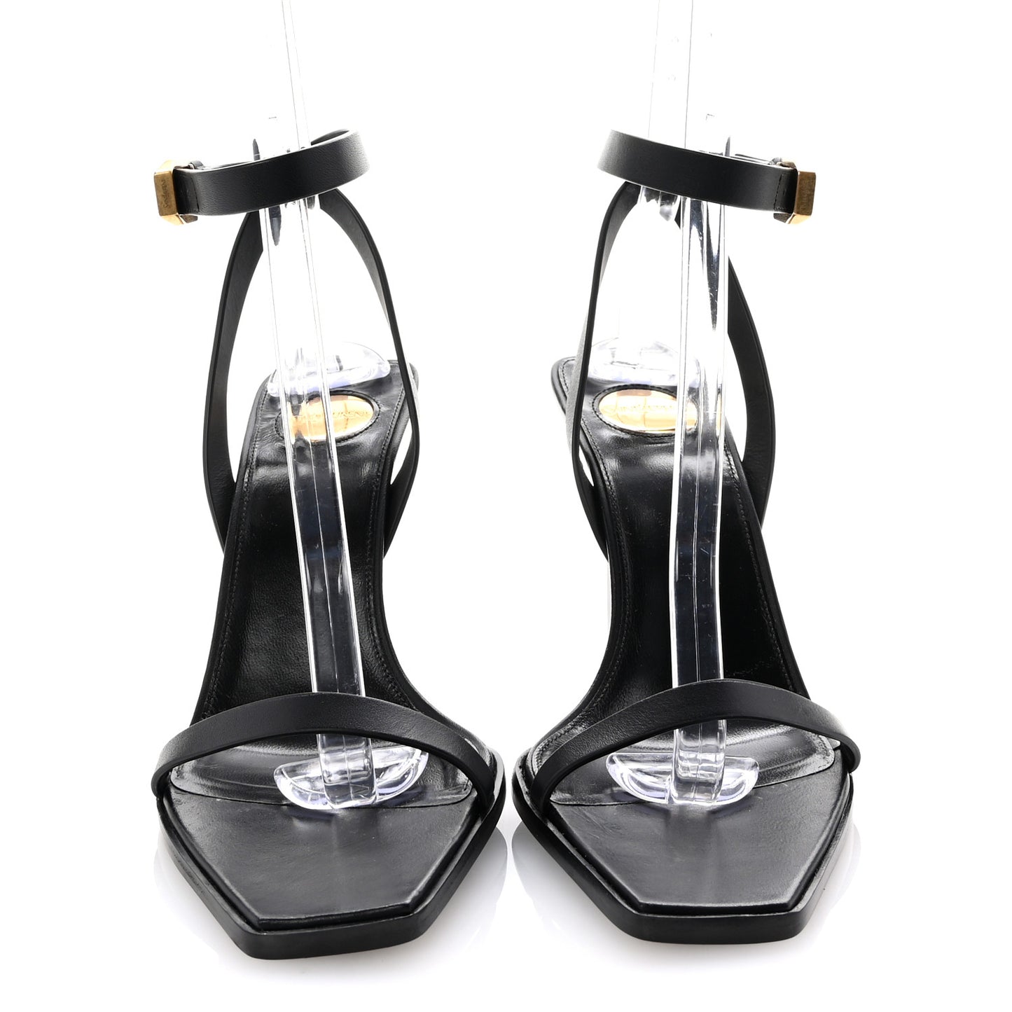 Calfskin Maine Liscio May 90 Wedge Sandals 38 Black