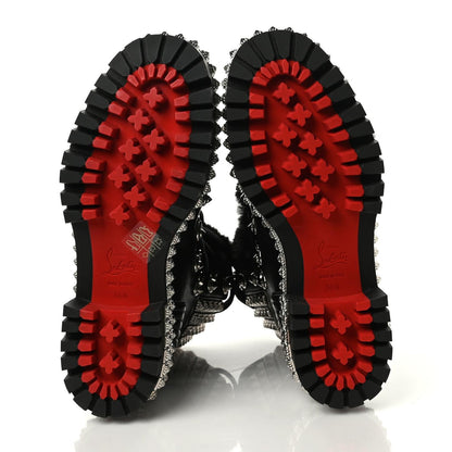 Christian Louboutin Calfskin Studded Shearling Yeti Donna Boots 36.5 Black 5 of 6