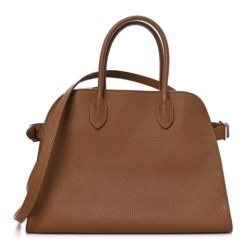 Matte Grained Calfskin Soft Margaux 12 Taupe