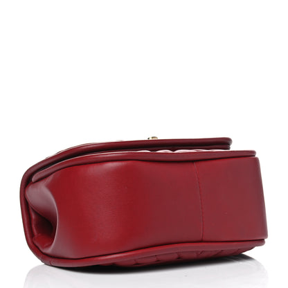 Chanel Lambskin Reverse Chevron Quilted Mini Round Top Handle Flap Red 3 of 4