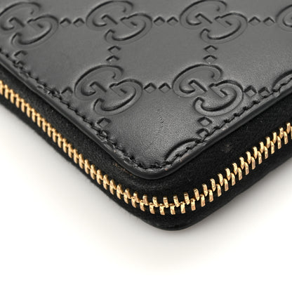 Gucci Guccissima Zip Around Card Case Black 9 of 10