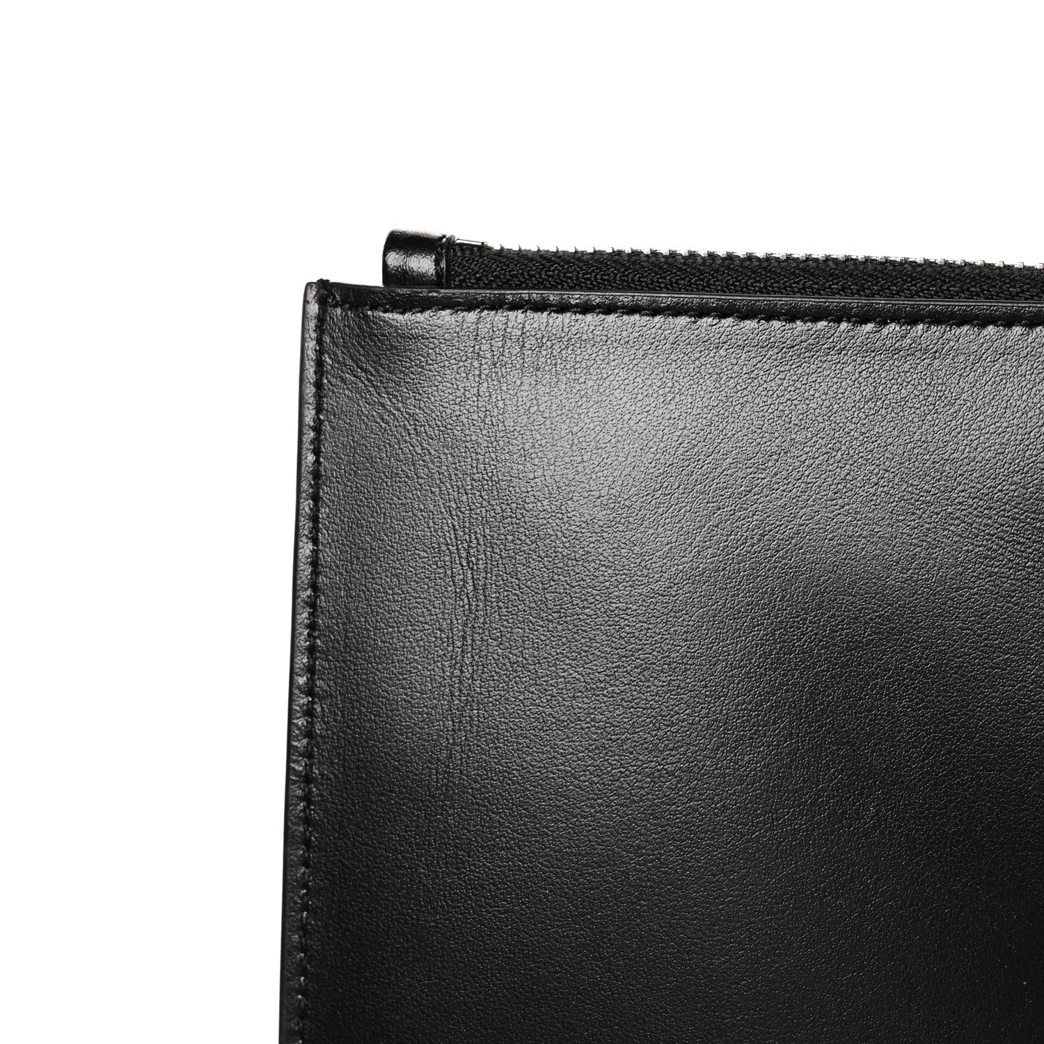 Saint Laurent Calfskin Logo Zipped Tablet Pouch Black 9 of 9