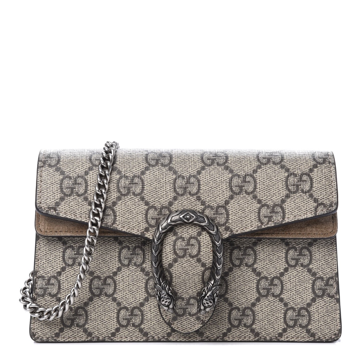 GG Supreme Monogram Super Mini Dionysus Shoulder Bag Taupe