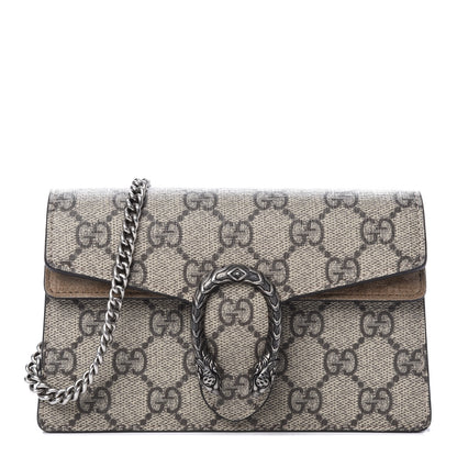 Gucci GG Supreme Monogram Super Mini Dionysus Shoulder Bag Taupe 1 of 10