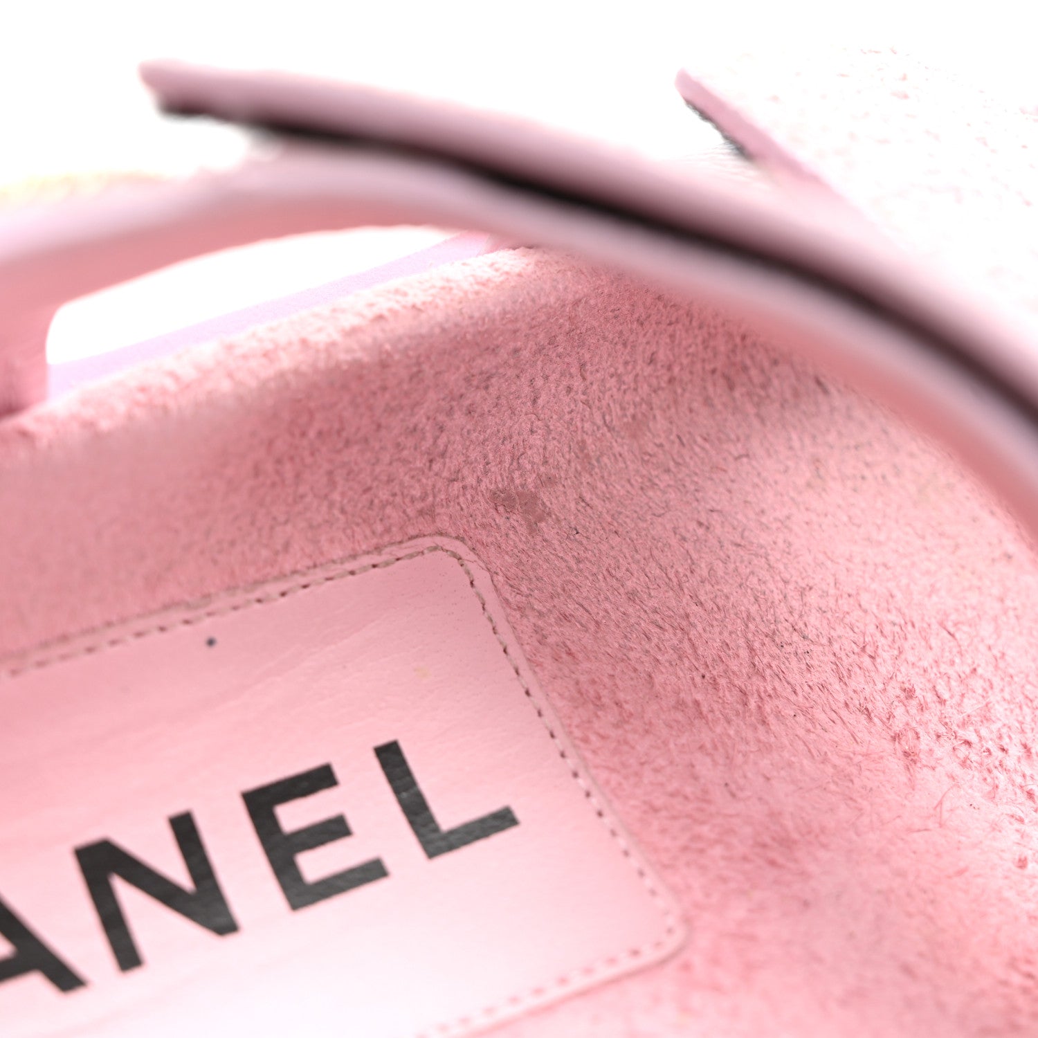 Chanel Suede Calfskin Velcro Flat Sandals 39 Light Pink 10 of 13