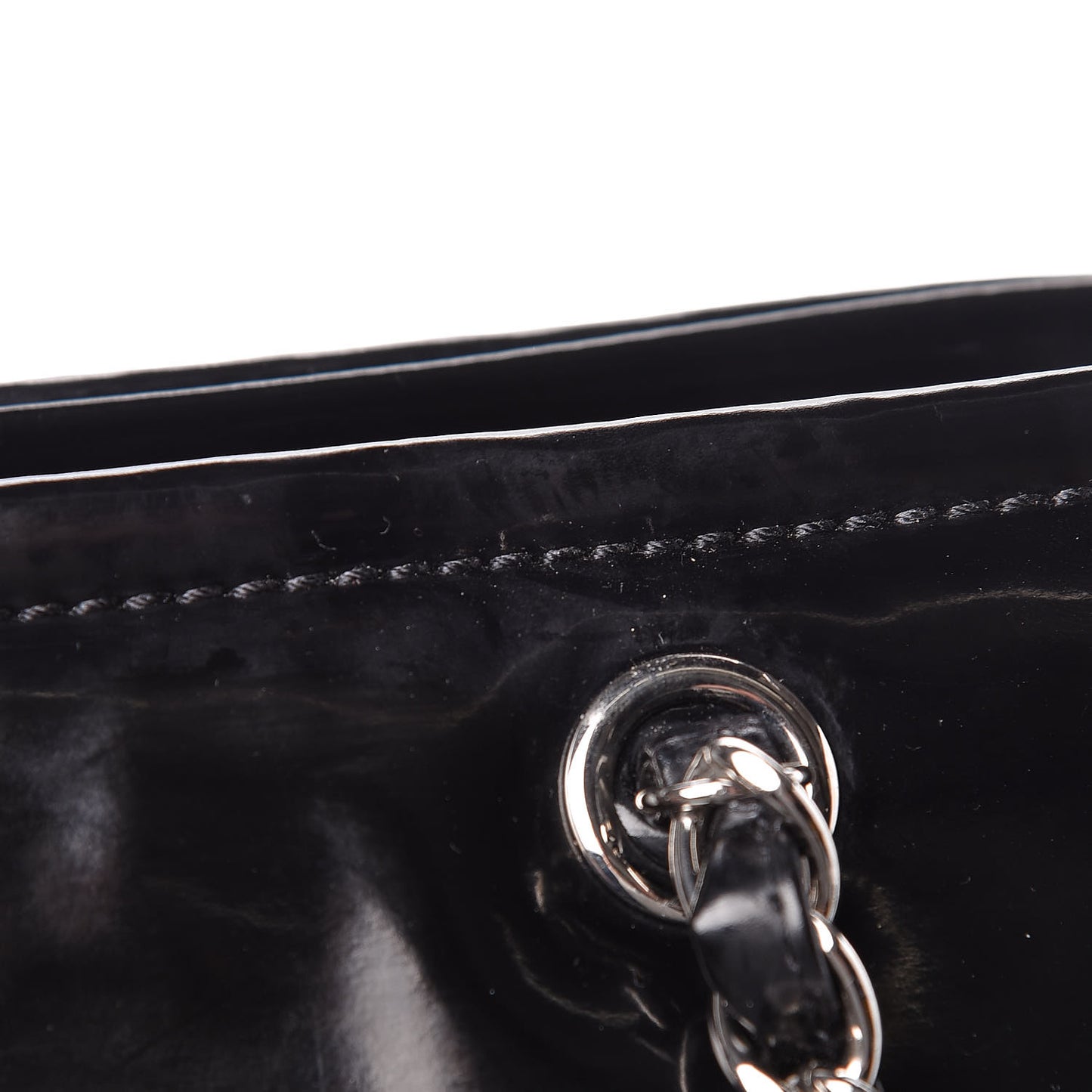 Vinyl Lipstick Ligne Tote Black