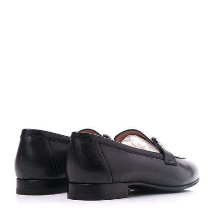 Hermes Goatskin Womens Paris Loafers 36 Black 4 of 10