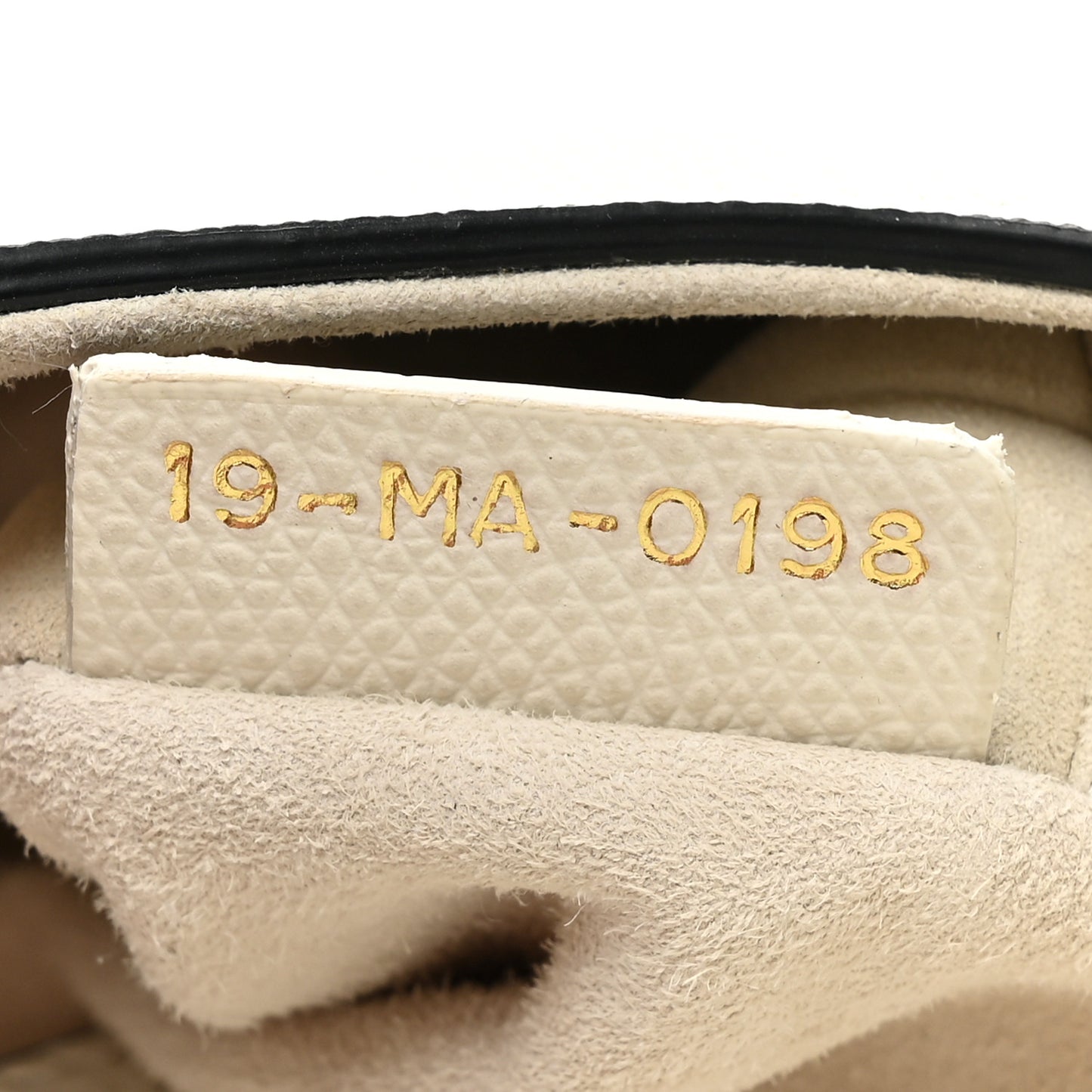 Grained Calfskin Mini Saddle Bag White