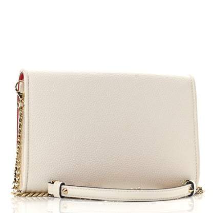 Christian Louboutin Calfskin Studded Flap Carasky Clutch White 3 of 10
