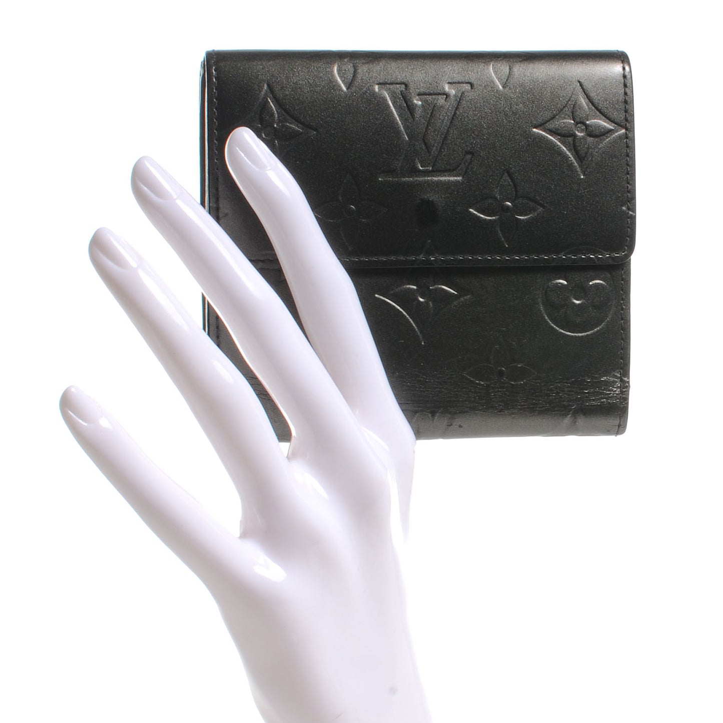 Mat Monogram Elise Wallet Black
