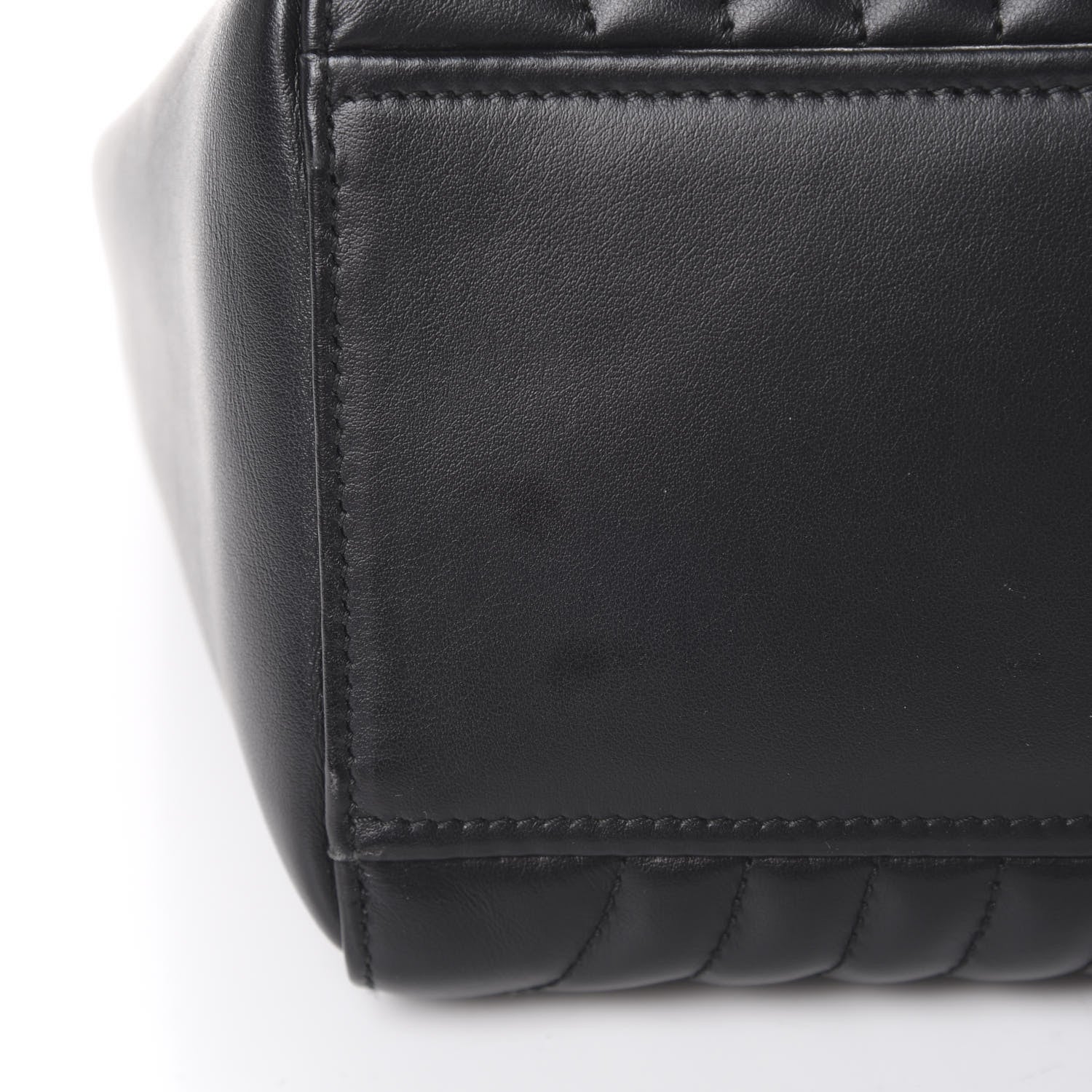 Prada Soft Calfskin Impunture Diagramme Tote Black 13 of 14