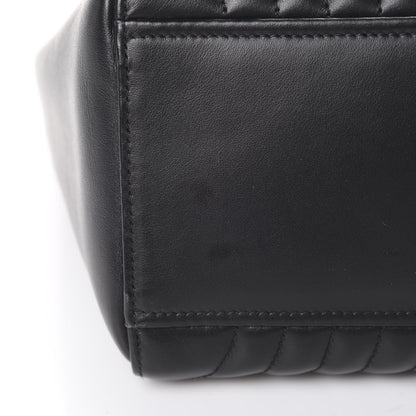 Prada Soft Calfskin Impunture Diagramme Tote Black 13 of 14