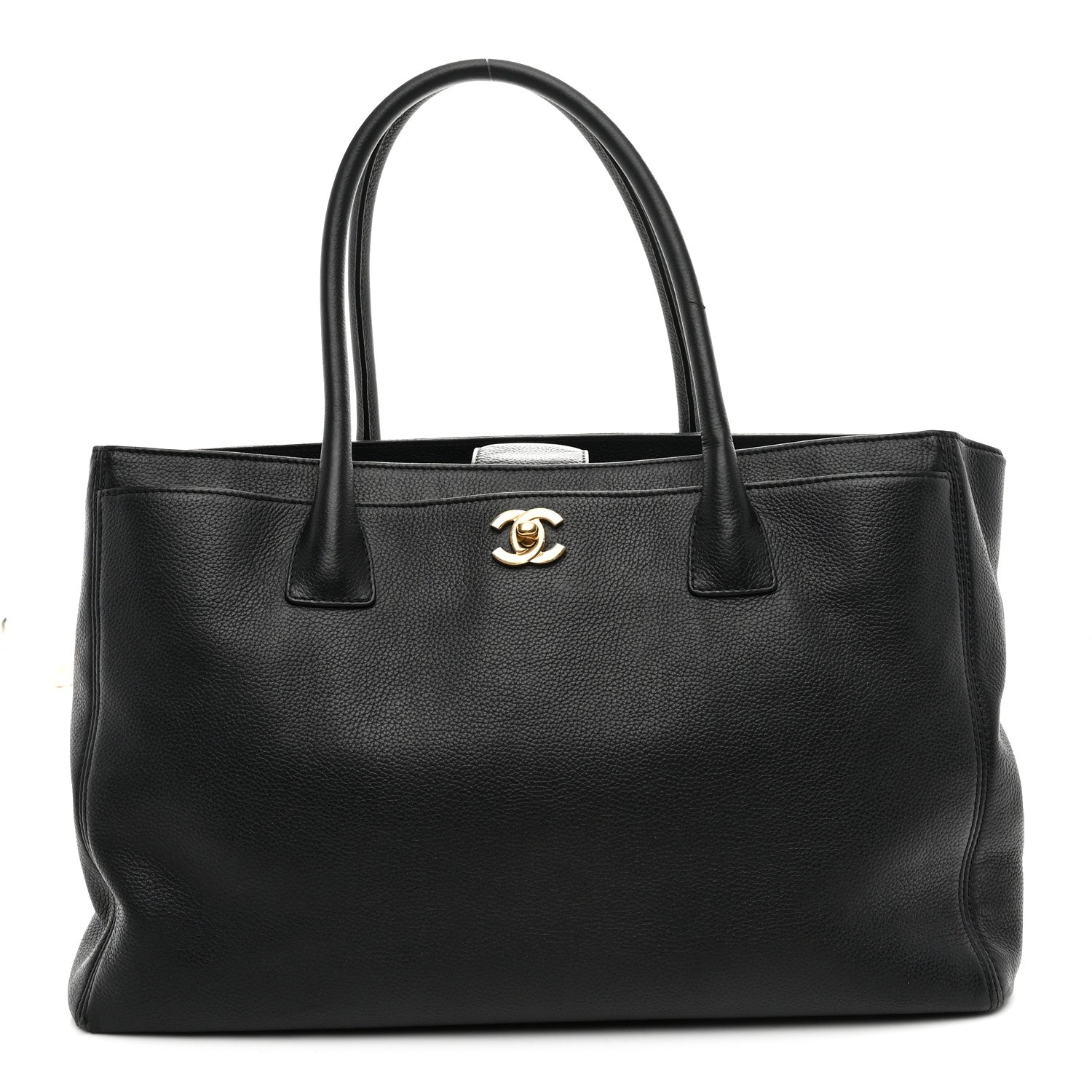 Chanel Calfskin Cerf Executive Shopper Tote Black 1 of 10