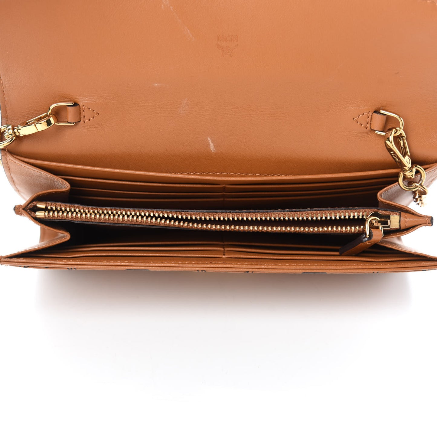 Visetos Large Patricia Wallet On Chain Cognac