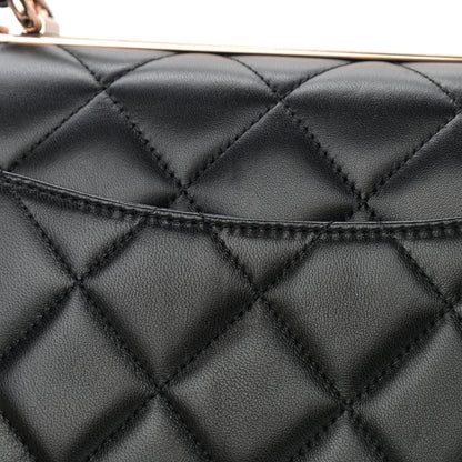 Chanel Lambskin Quilted Small Trendy CC Dual Handle Flap Bag Black 10 of 11