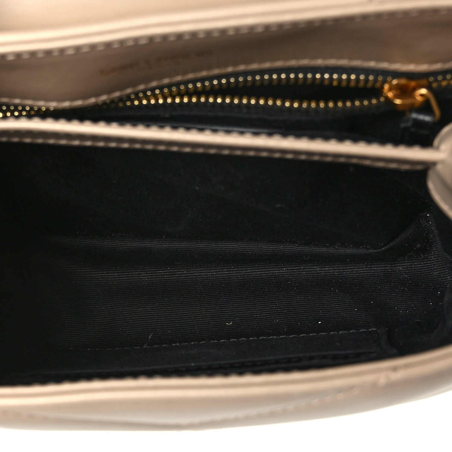 Saint Laurent Calfskin Y Quilted Monogram Toy Loulou Crossbody Bag Dark Beige 7 of 9