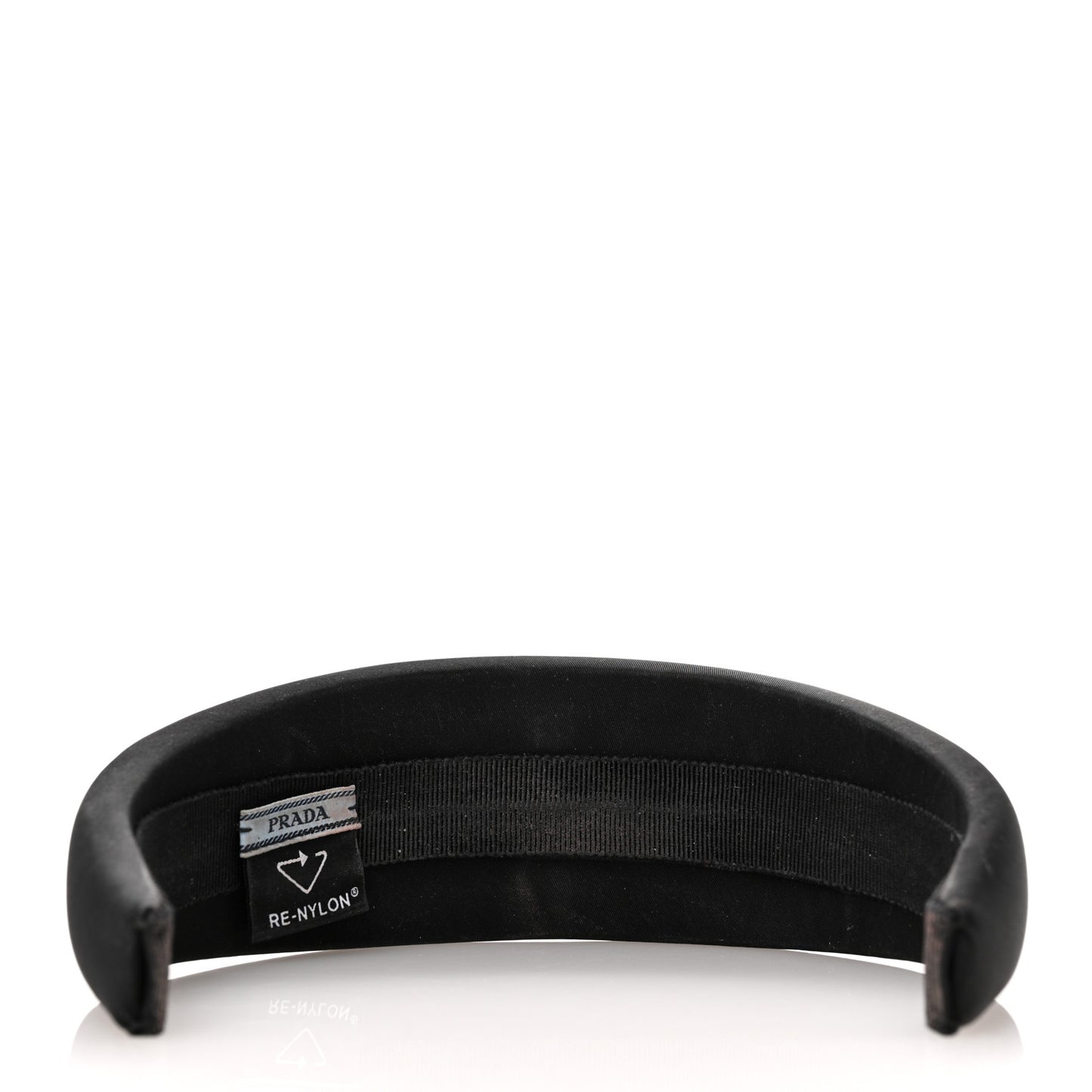 Re-Nylon Metal Triangle Logo Headband Black