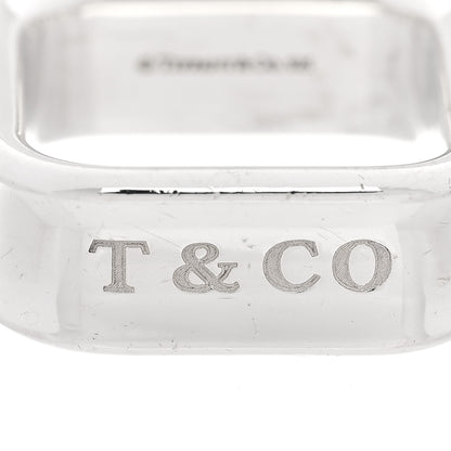 Tiffany Sterling Silver 1837 Square Ring 54 6.75 5 of 7