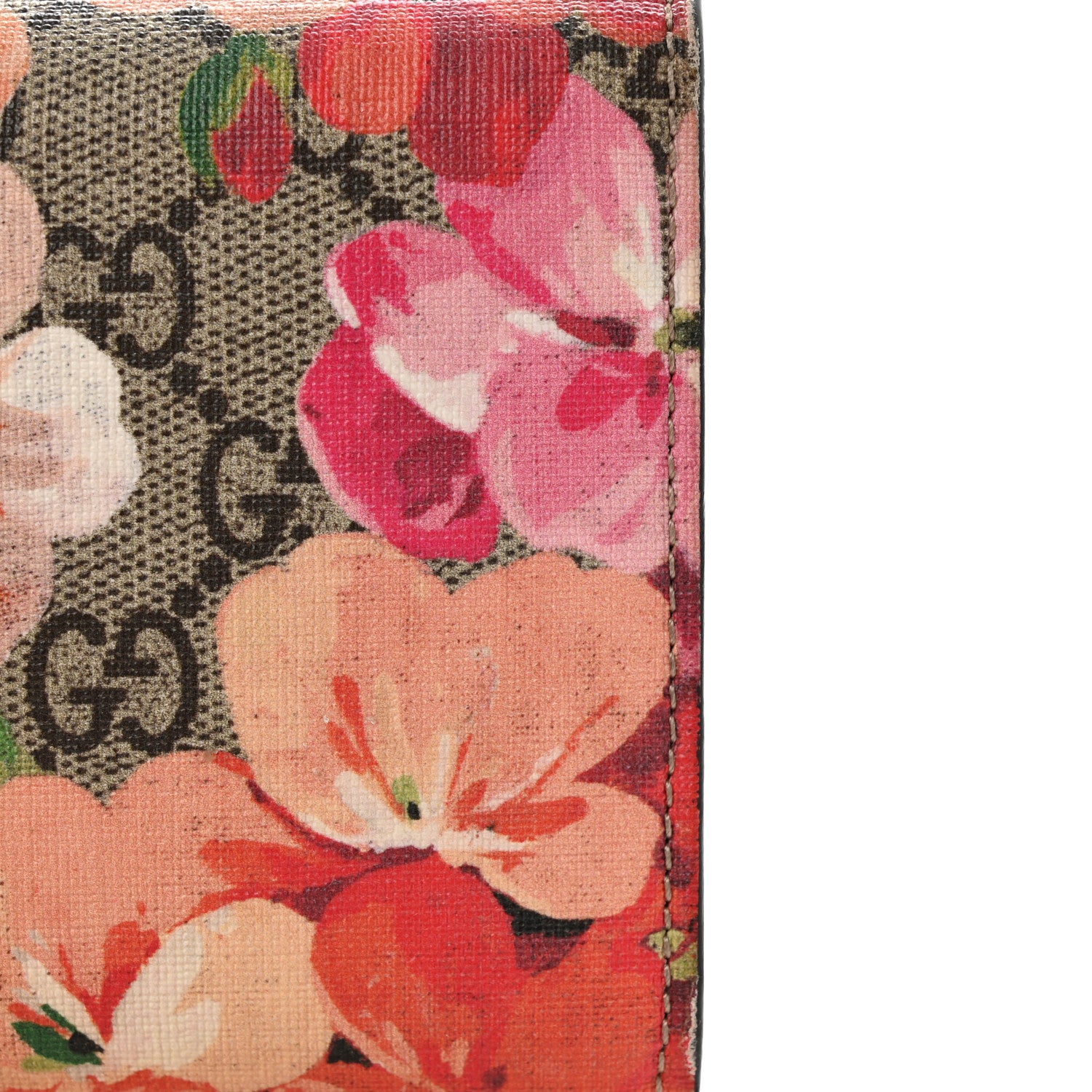 Gucci GG Supreme Monogram Blooms Continental Wallet Beige Multicolor Dry Rose 12 of 13