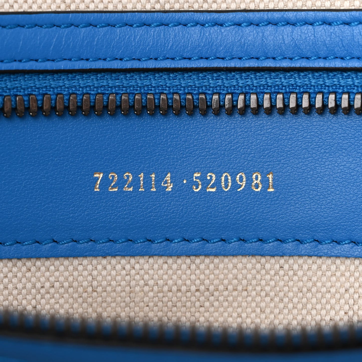 X ADIDAS Calfskin Trefoil Web GG Marmont Medium Duffle Bag Blue
