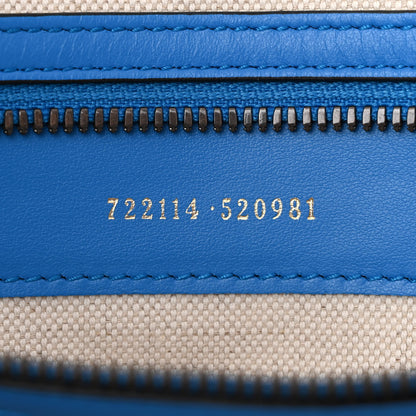 Gucci X ADIDAS Calfskin Trefoil Web GG Marmont Medium Duffle Bag Blue 7 of 10