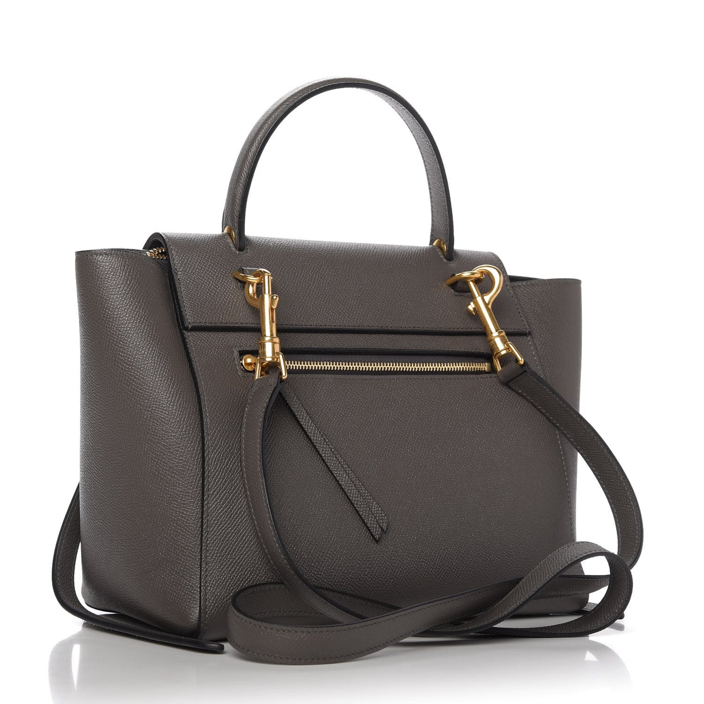 Baby Grained Calfskin Micro Belt Bag Grey