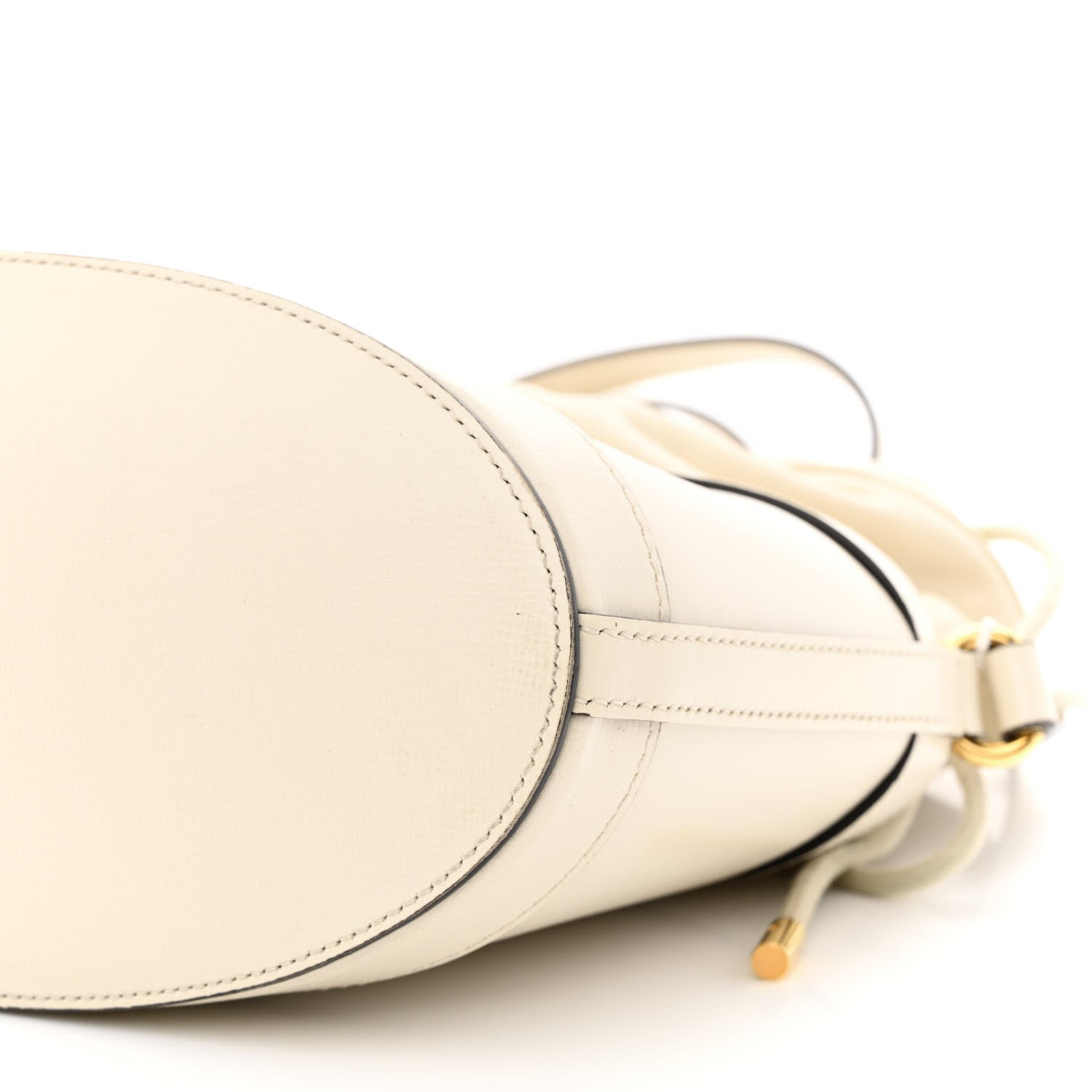 Gucci Azalea Sakai Calfskin Horsebit 1955 Drawstring Bucket Bag Mystic White 9 of 10