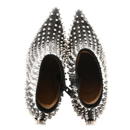 Christian Louboutin Nappa Condora Booty Spikes 100 Ankle Boots 37 Black 2 of 9