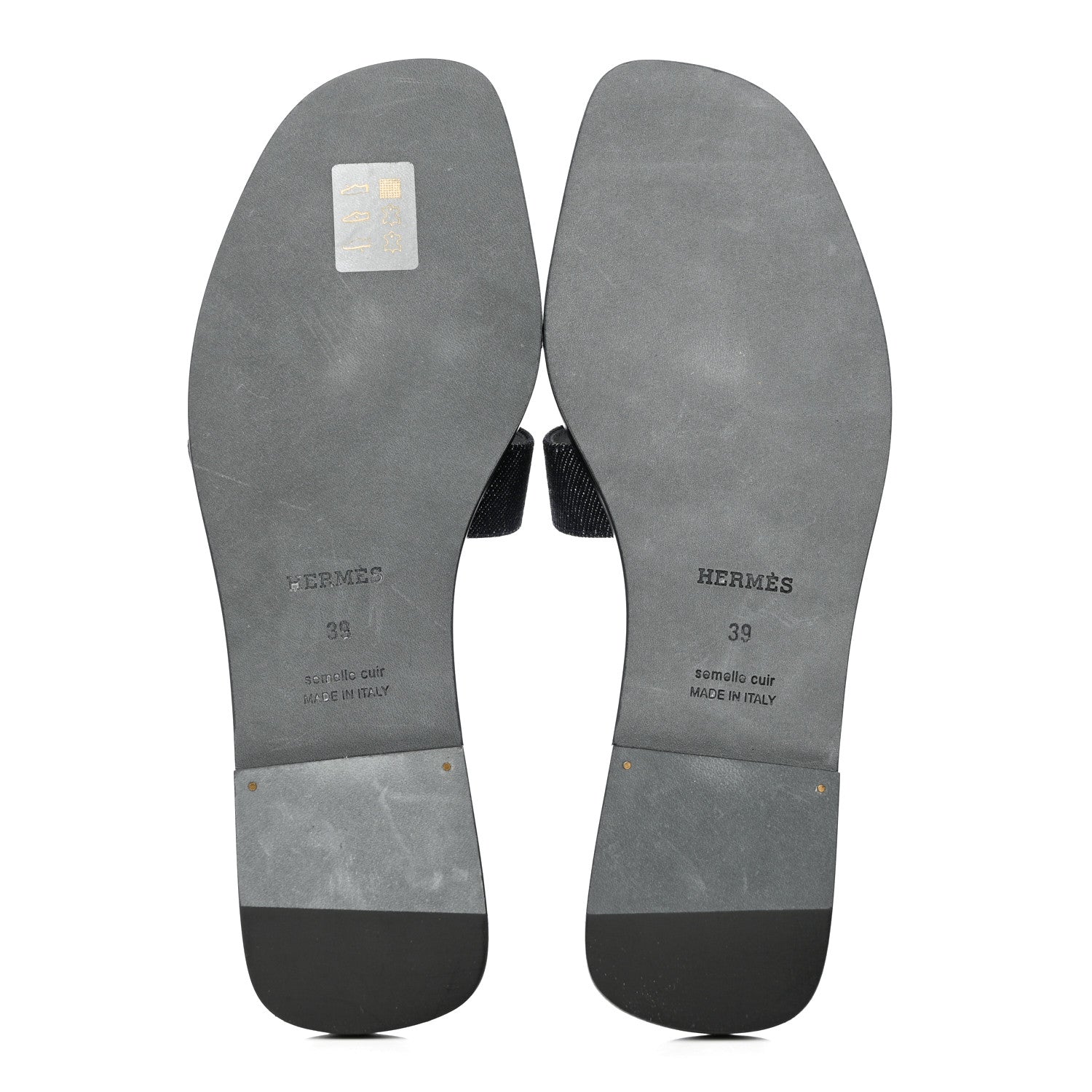 Hermes Denim Oran Sandals 39 Bleu Brut 5 of 9
