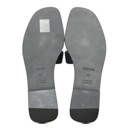 Hermes Denim Oran Sandals 39 Bleu Brut 5 of 9